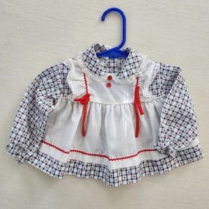 Vintage Floral Grid Top 6-12 months